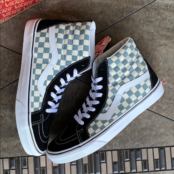 VANS Sk8-Hi REISSUE CHECKERBOARD BLK/Citadel Men’s - Picture 16 of 16